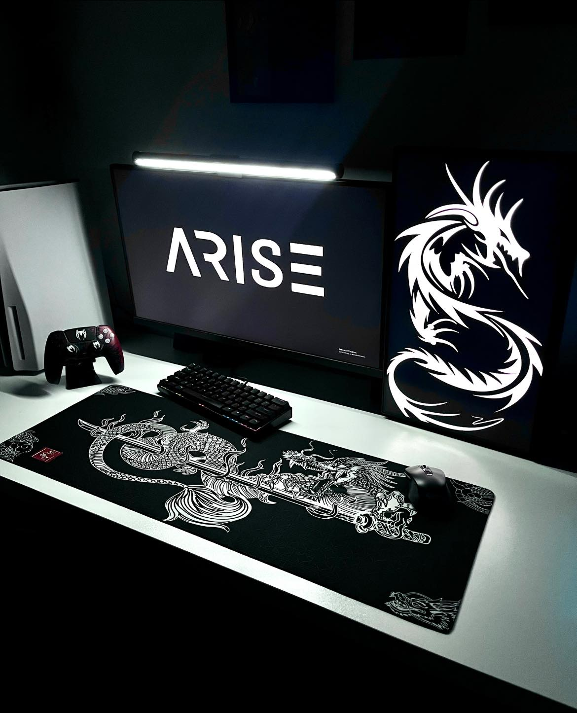 Black Dragon Mousepad (30x80)