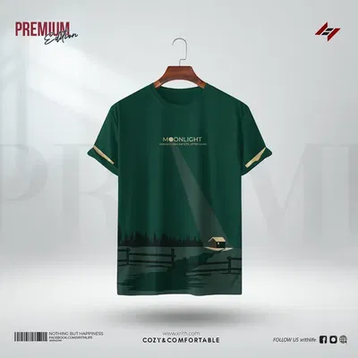 Premium Printed T-Shirt -Moonlight