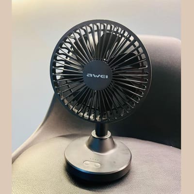 Awei F29 Compact Strong Wind Rechargeable Fan Desktop Silent Fan - Image 3