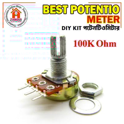 100K Ohm Potentiometer - Variable Resistor