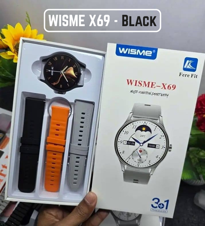 ⌚ WISME X69 Smart Watch (3 in 1 Set) – Smart & Stylish Everyday Companion