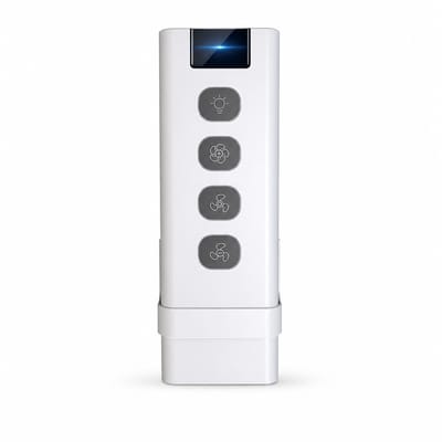 RF 433MHz Smart Fan + light Remote Control | Long Range Wireless Controller | Speed + ON/OFF Control