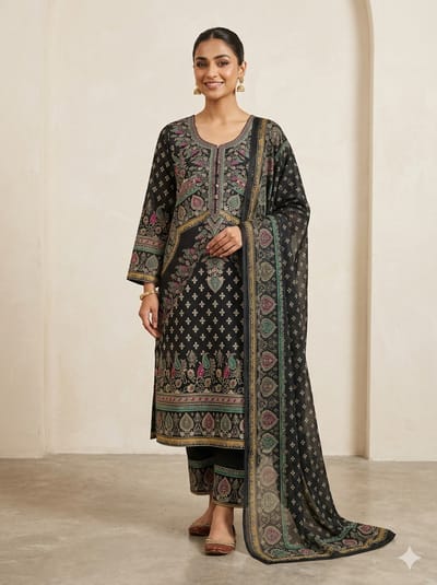 ডিজিটাল প্রিন্ট রেডিমেড থ্রি পিস - Image 1