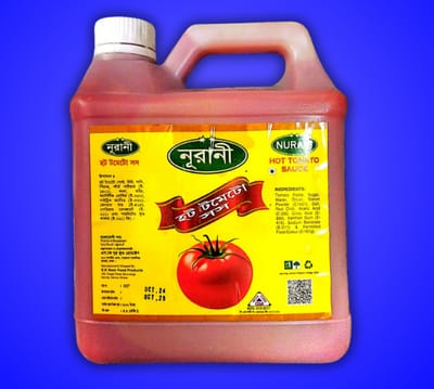 Nurani Hot Tomato Sauce নূরানী হট টমেটো সস 5litter 4pcs