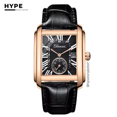 Chenxi Tank Watch (Rosegold-Black)