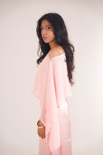 Pink and Poncho Dress - Image 5