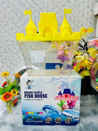কুইন ক্যাসেল ৪ লিটার একুরিয়াম ট্যাংক ( ট্যাংক এবং RGB লাইট)