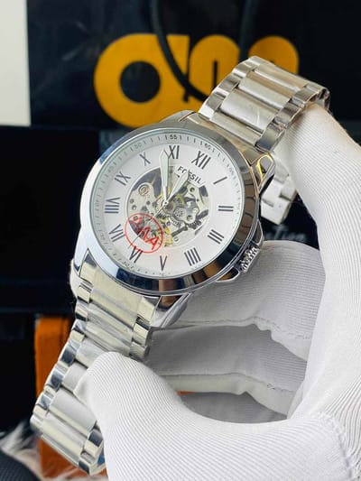 FOSSIL SKELETON | SILVER WHITE | AUTOMATIC