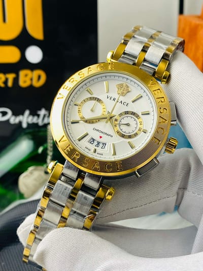 VERSACE MAN | GOLDEN WHITE DIAL