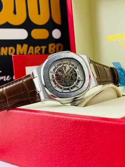 Patek Philippe Skeleton || Brown leather