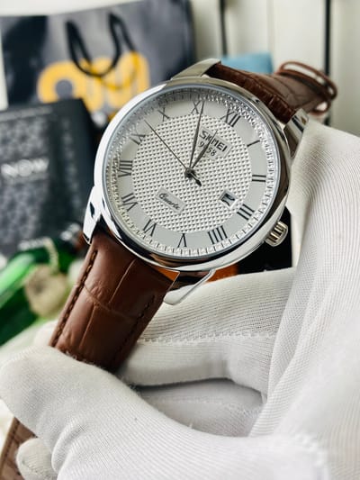 Skmei 9058 || Brown Leather