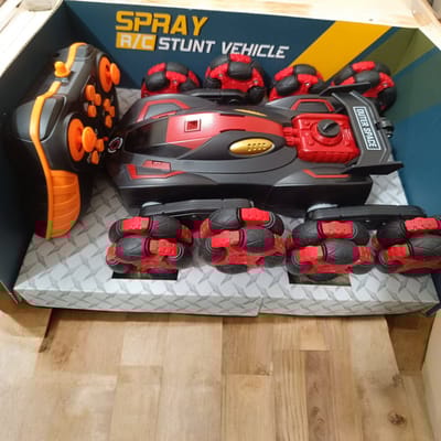Spray RC Stunt Vehicle | 360° Rotating Remote Control Car with Spray Effect