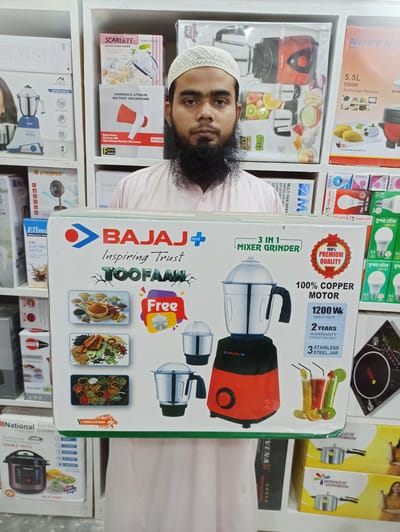 Bajaj plus Toofaan 1200 watt 3 in 1 mixer grinder