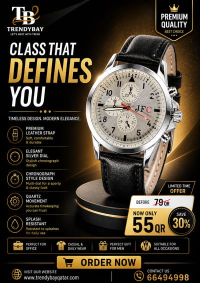 🕒 JFC Premium Chronograph Style Wrist Watch