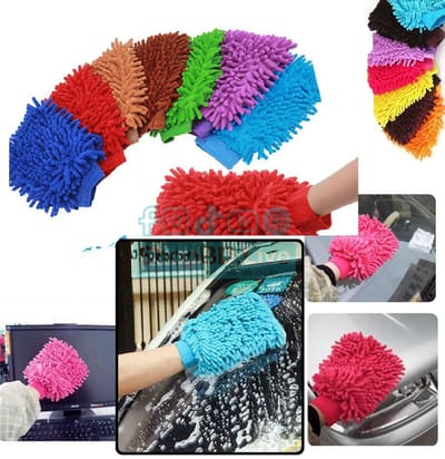 Car or Bike Wash Gloves Towel Microfiber Car or Bike Cleaning Care Detailing Tools Chenille Soft Towel For Automotives