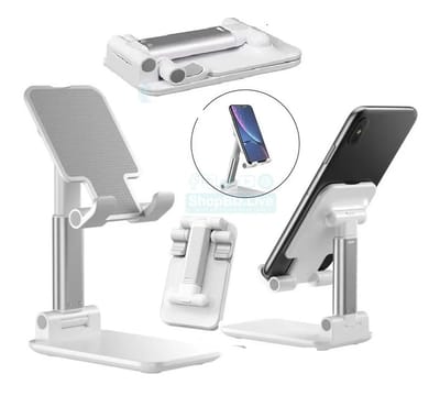 Foldable Desktop Phone Holder Stand for Phones Compatible with All Mobile Phone/iPad/Tablets for Desk, Bed, Table, Office, Video Recording, Home & Online Classes