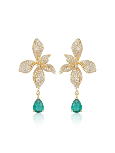 European and American Cross-border Silver Needle Zircon Tassel Earrings Light Luxury High-end Atmospheric Earrings Fashion Niche Earrings Wholesale Women.