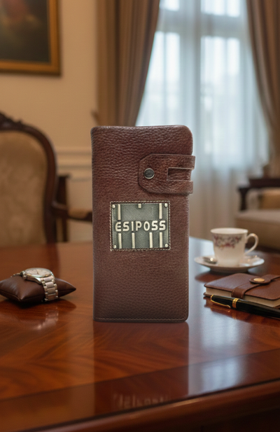 Leather long wallet