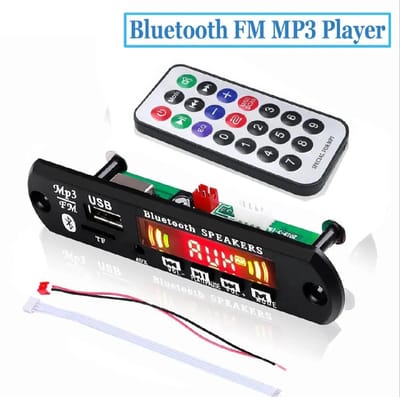 Bluetooth FM MP3 Player Receiver Board with Dancing LED Display – Car Audio Decoder Module (5V 1A)