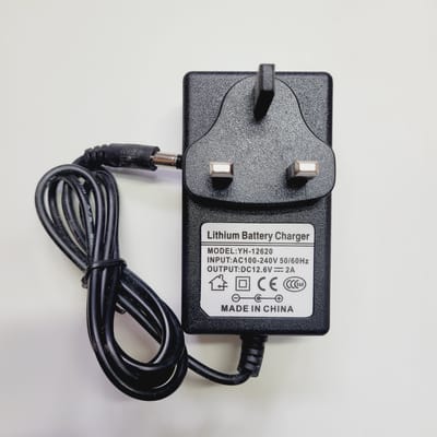 12.6V 2A Lithium-Ion Battery Auto Cut Charger (3-Pin Plug)