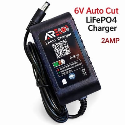 2S 6.4V LiFePO4 Auto Cut Battery Charger