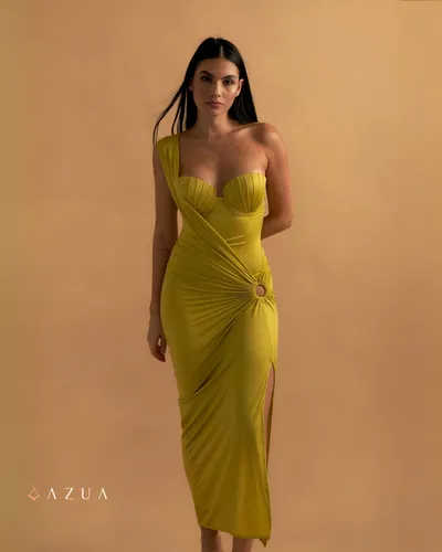 Trope Luxe Swimsuit With Coverup In Yellow
