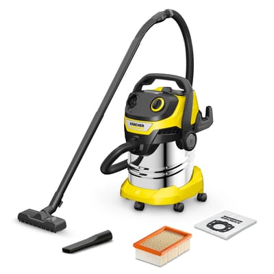 KARCHER WD 5S Classic Wet And Dry Vacuum Cleaner | 1100W Power | 30L Stainless Steel Tank | V-30/5/22, Stock No: 16283790