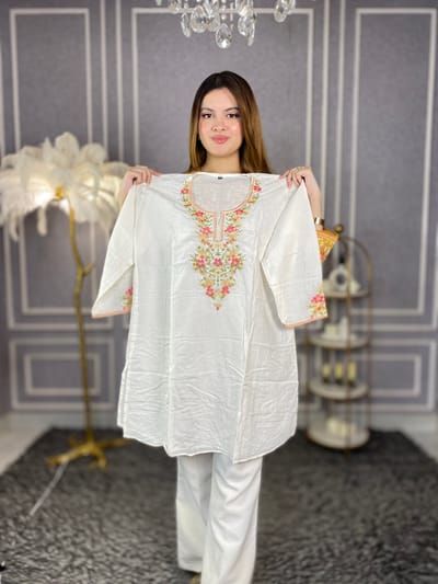 Embroidery Cotton Kurti - Image 2