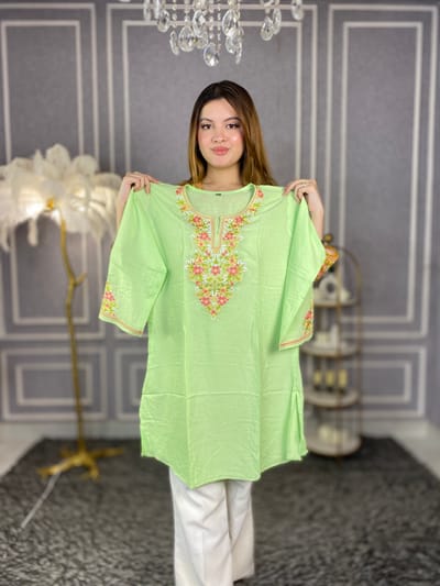 Embroidery Cotton Kurti - Image 7