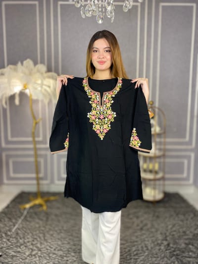 Embroidery Cotton Kurti - Image 12