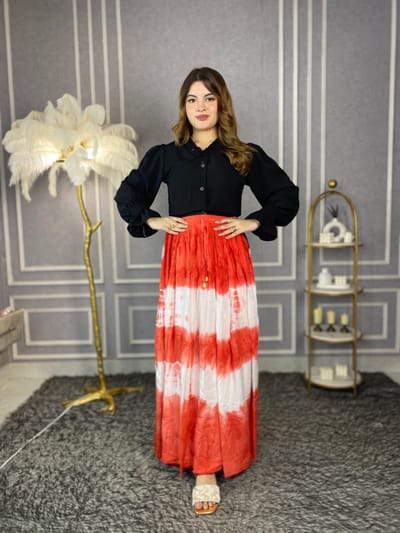 Tie Die Print Skirt - Image 5