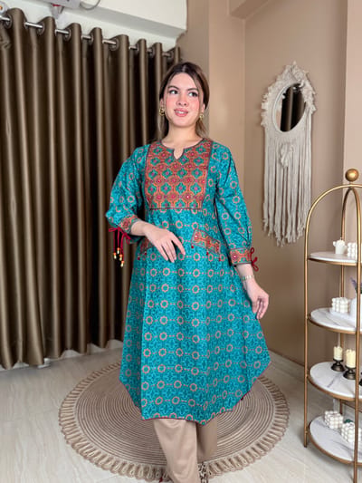 Embroidery Cotton kurti