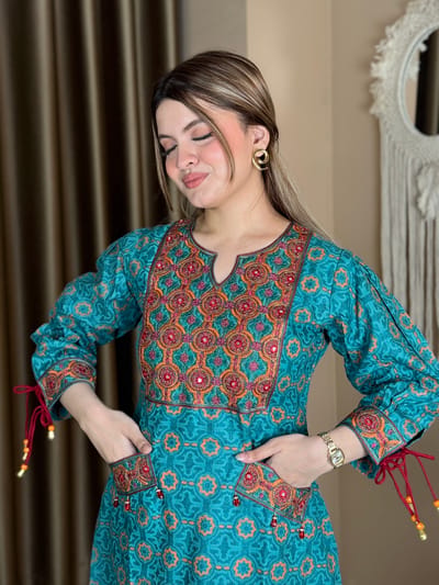 Embroidery Cotton kurti - Image 3