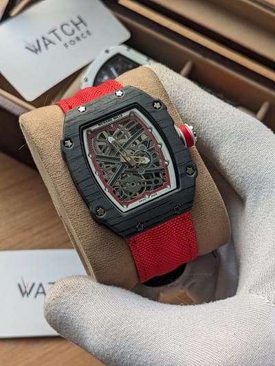 RM Red & Black Quartz Watch