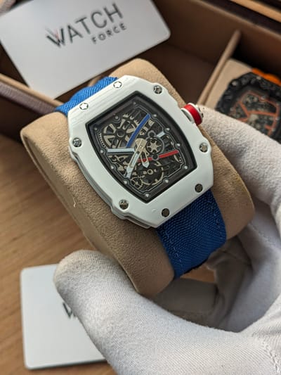 RM White & Blue Quartz Watch