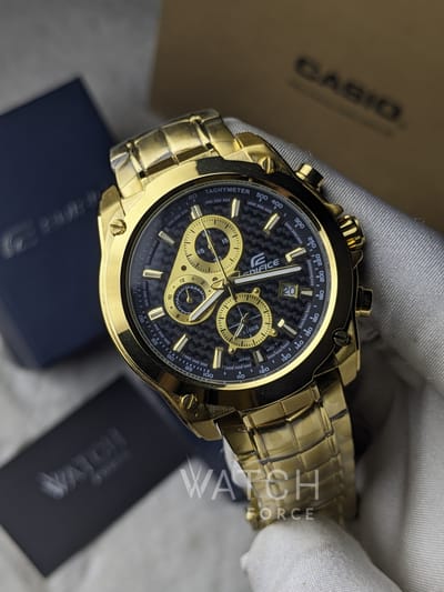 Casio Edifice EF 524SG Golden Chronograph Watch