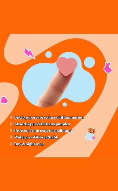 Dermo-U Anti-Acne Patch – Pink Heart - Image 2