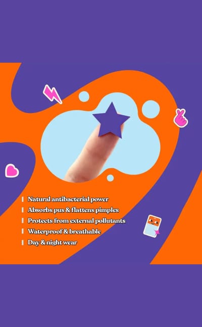 Dermo-U Anti-Acne Patch – Purple Star - Image 2