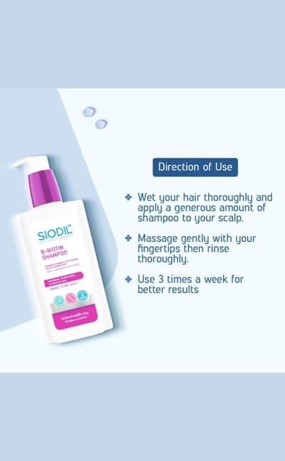 SIODIL B-Biotin Shampoo 200 ml - Image 3