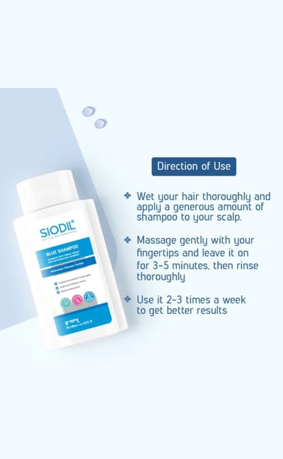 SIODIL Blue Shampoo 100 ml - Image 3