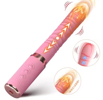 Dual Motor Realistic Thrusting Dildo Vibrator With Heating 10 Mode Sex Toys Vibrator Clitoral Stimulator For Anal Stimulation