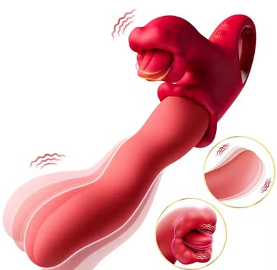 Tongue Scroll Vibrator 3 IN 1 Clitoral for Women Clit Nipples G-Spot Stimulator Female Vagina Massager Vibrator Adult Sex Toys