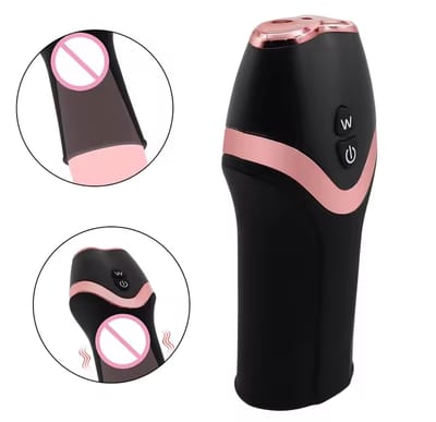 12 Mode Cock Vibrator Male Erection Delay Ejaculation Masturbation Cup Stimulate Glans Airplane Cup Penis Masturbate Sex Toy