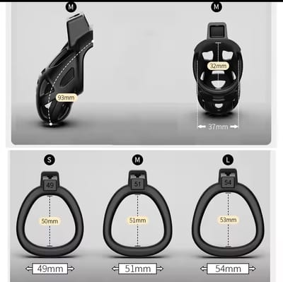 Openable Ring Design Male Urethral Chastity Device Penis Ring Vent Hole Cock Cage CB Lock with 3 Size Sex Toys