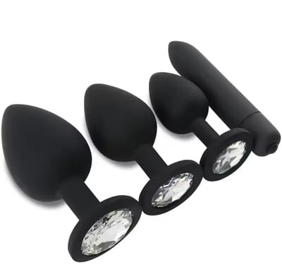 Soft Silicone Anal Butt Plug Men Prostate Massager Adult Gay Products Ass Stuffed Mini Bullet Vibrator Sex Toy for Couples