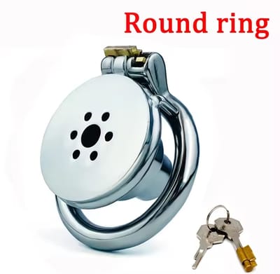Small Stainless Steel Male Chastity Device Cock Cage Penis Ring Hardcore Inverted Cock Lock Bdsm Sex Toys for Men Adult 18