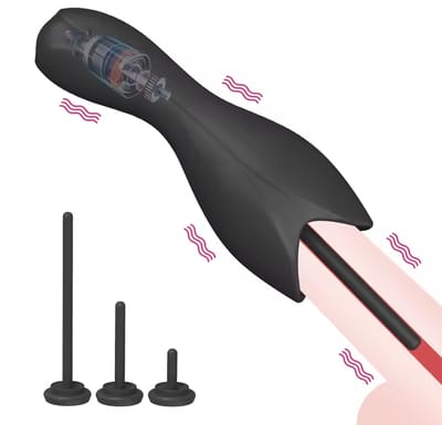 Male Penis Pump Vibrator Urethra Stick Expansion Glans Massage Stimulator Penis Plug Masturbation Cup Erotic SM Sex Toys For Men