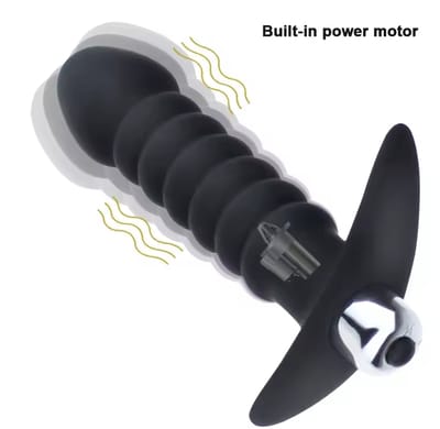 Anal Butt Plug Dildo Vibrator Prostate Massage Bead Single Vibration Modes Stimulator Butt Plug Sex Toy for Men Women Couples