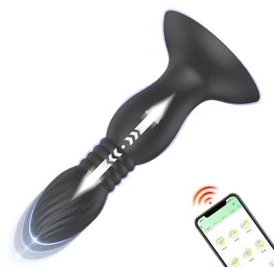 Thrusting Anal Vibrators Suction Cup Anal Plug Vibrating Butt Plug 9 Vibration Prostate Massager Sex Toys for Men Women Couples