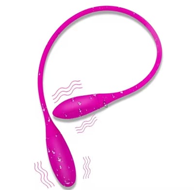 Double Head G Spot Bullet Vibrator Double Sided Silicone Vibrating Egg Ball for Anal Prostate Adult Sex Toy for Women Lesbian